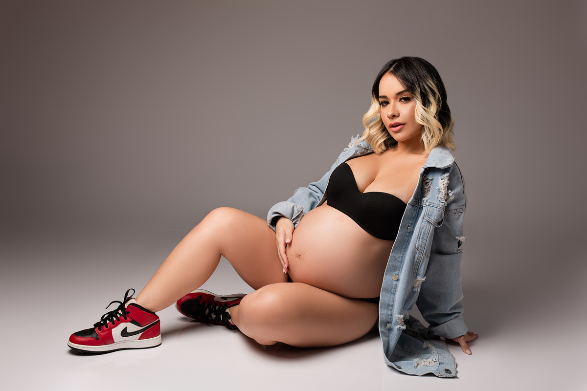 Ensaio gestante diferente