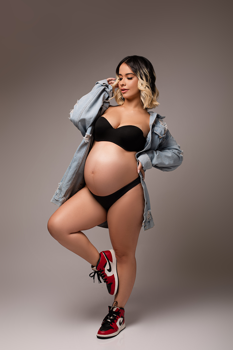 Ensaio gestante diferente