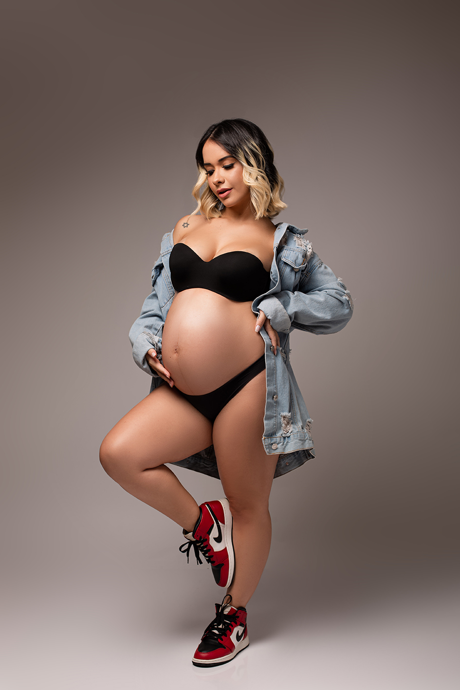 Ensaio gestante diferente