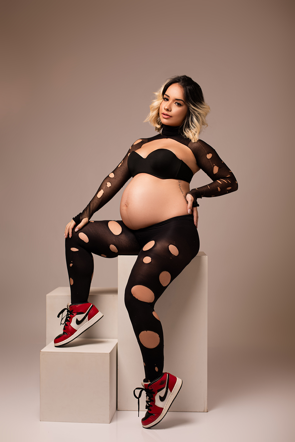 Ensaio gestante diferente