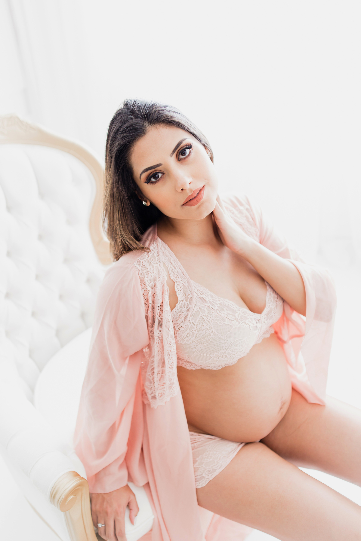 Fotos de gestante em estúdio