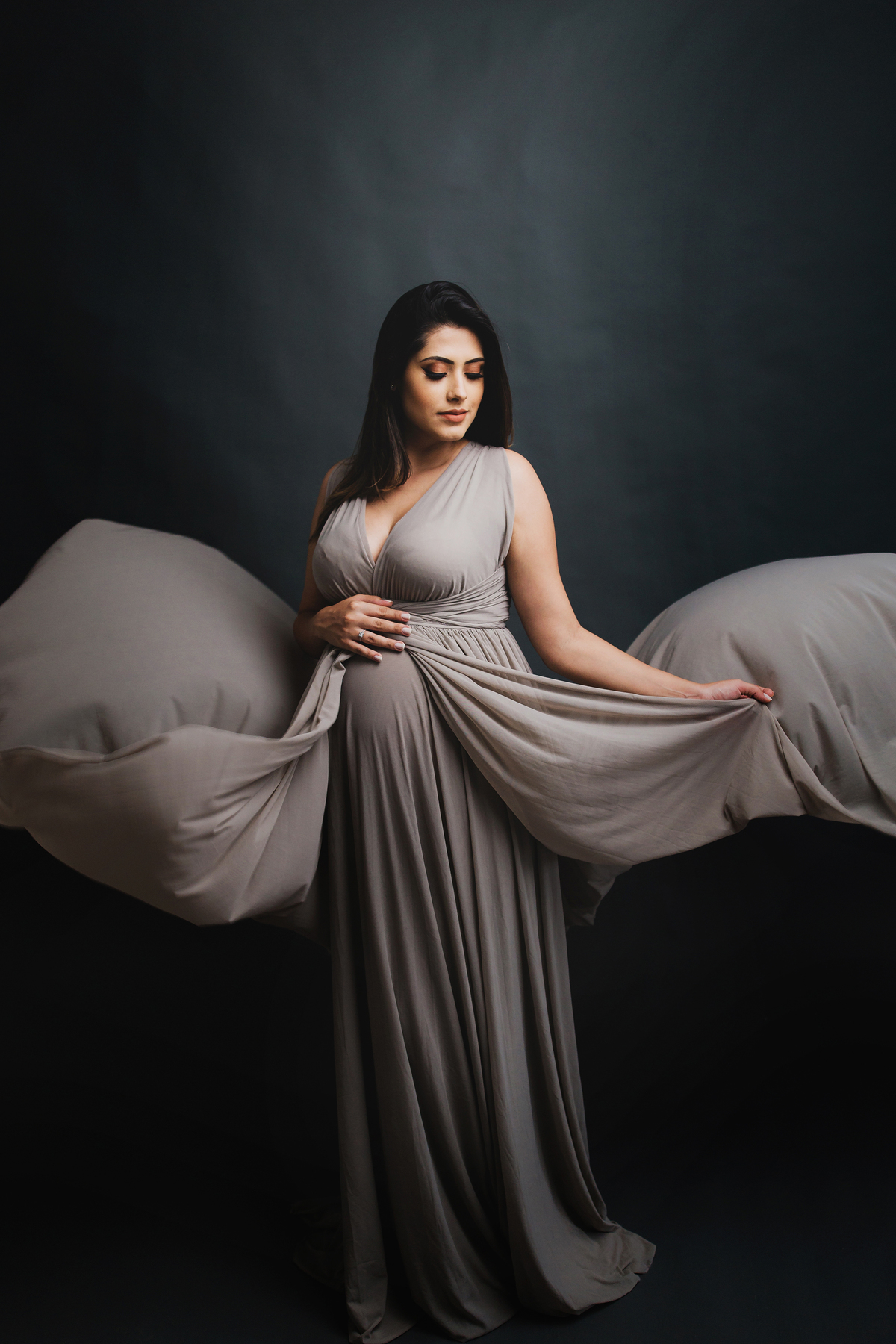 Fotos de gestante em estúdio