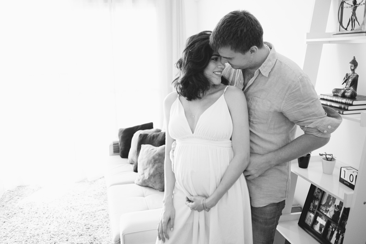 Ideias para ensaio gestante em casa