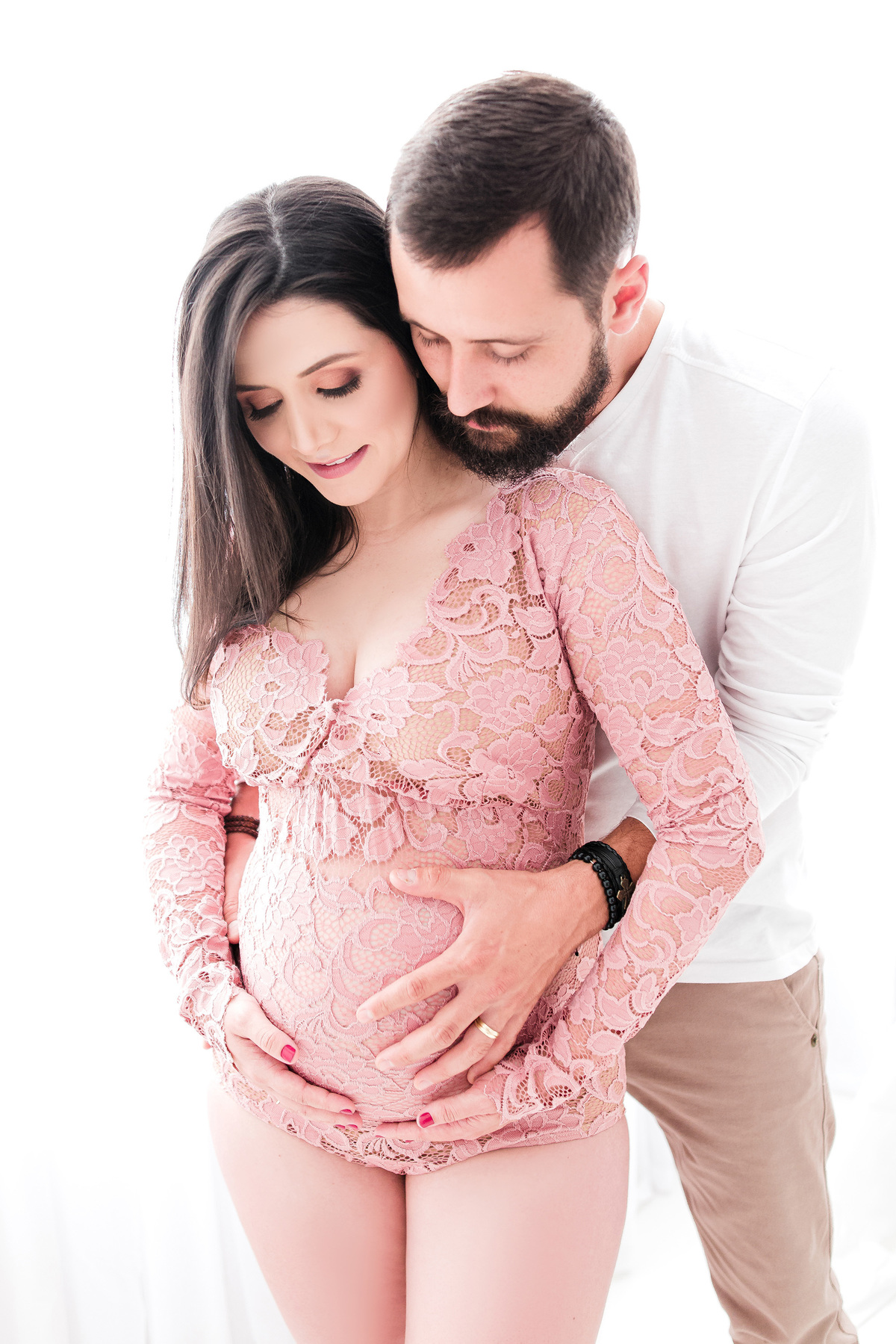 fotos de ensaio gestante em estúdio