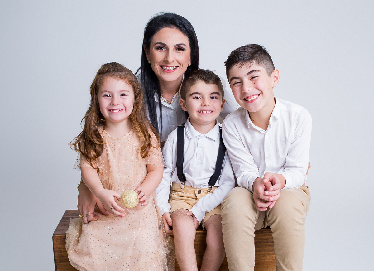 Ensaio de família em estúdio