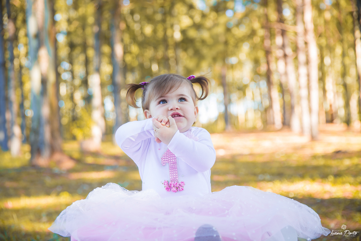 bebê com saia de tule rosa