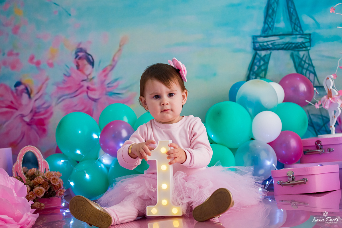 Smash the cake rosa tema Paris em Osório