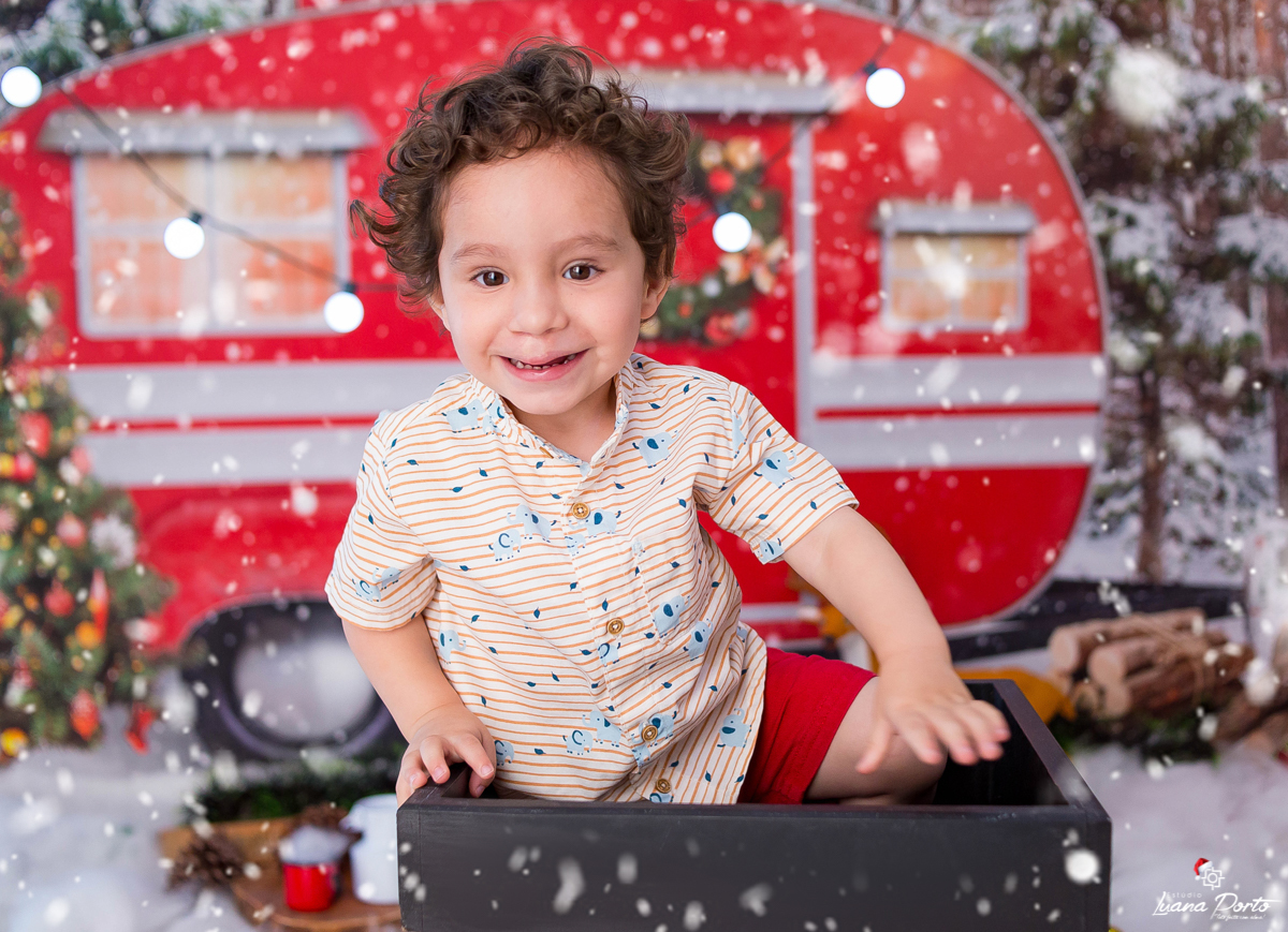 Cenário para fotos de Natal em Osório no Rio Grande do Sul