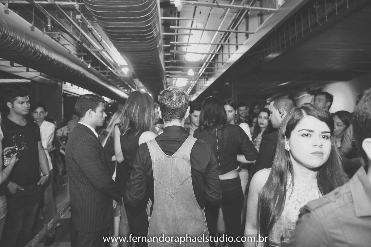 Bastidores de desfile de moda