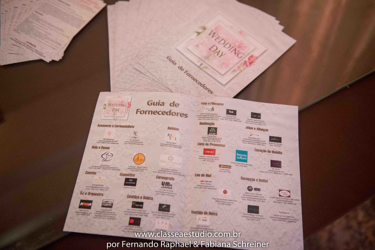 Guia de fornecedores para casamento no salão de noivas e festas wedding day