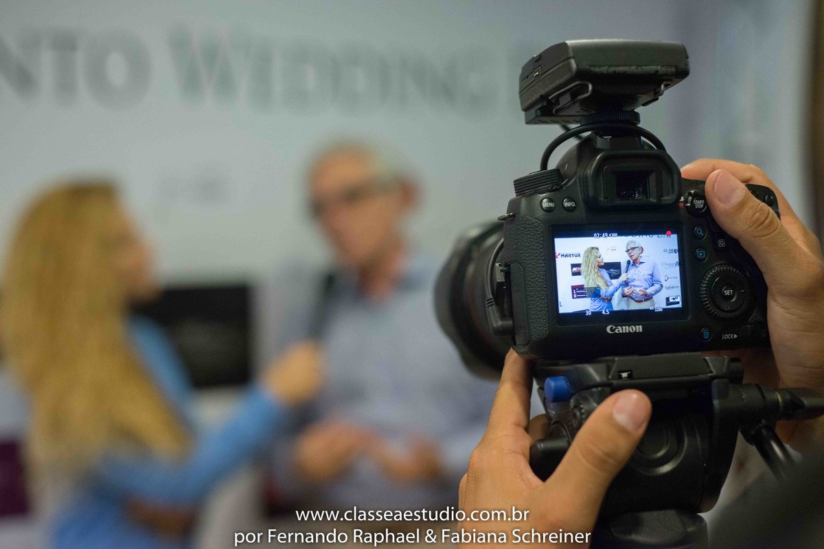 Matéria jornalistica com Mario Ameni no salão de noivas e festas wedding day