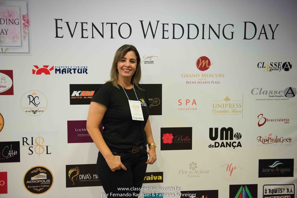 Ana Paula do Mestre das Alianças durante o salão de noivas e festas wedding day