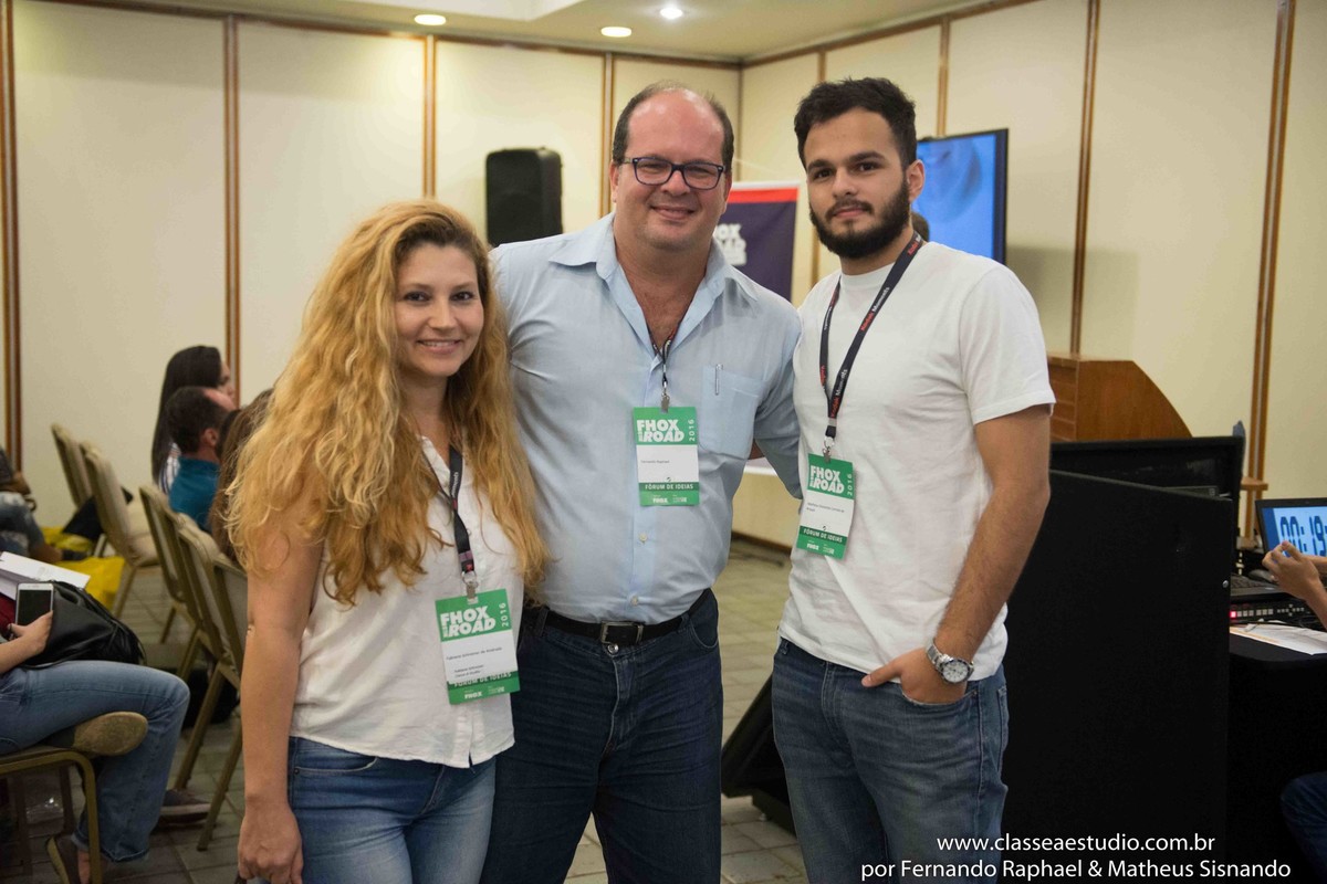 Gestor de marketing Fernando Raphael, Gestora de marketing Fabiana Schreiner e o supervisor de marketing Matheus Sisnando.