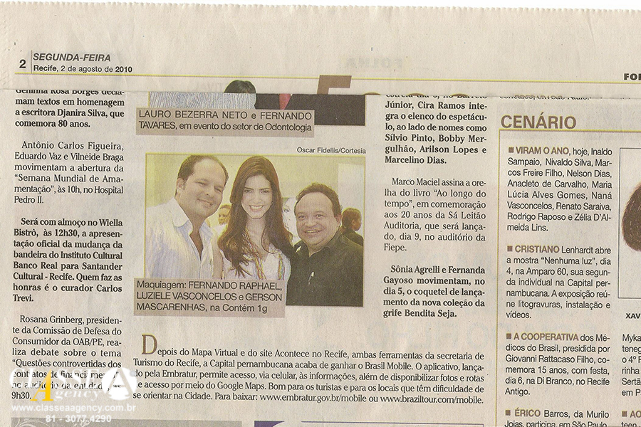 Assessoria de imprensa:
A Classe A Agency tem como objetivo, desenvolver ações e soluções para que a sua empresa e o seu evento sejam lembrados pela criatividade, competência e credibilidade.

Neste álbum exibimos 