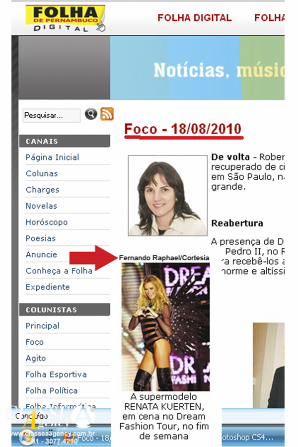 Assessoria de imprensa:
A Classe A Agency tem como objetivo, desenvolver ações e soluções para que a sua empresa e o seu evento sejam lembrados pela criatividade, competência e credibilidade.

Neste álbum exibimos 