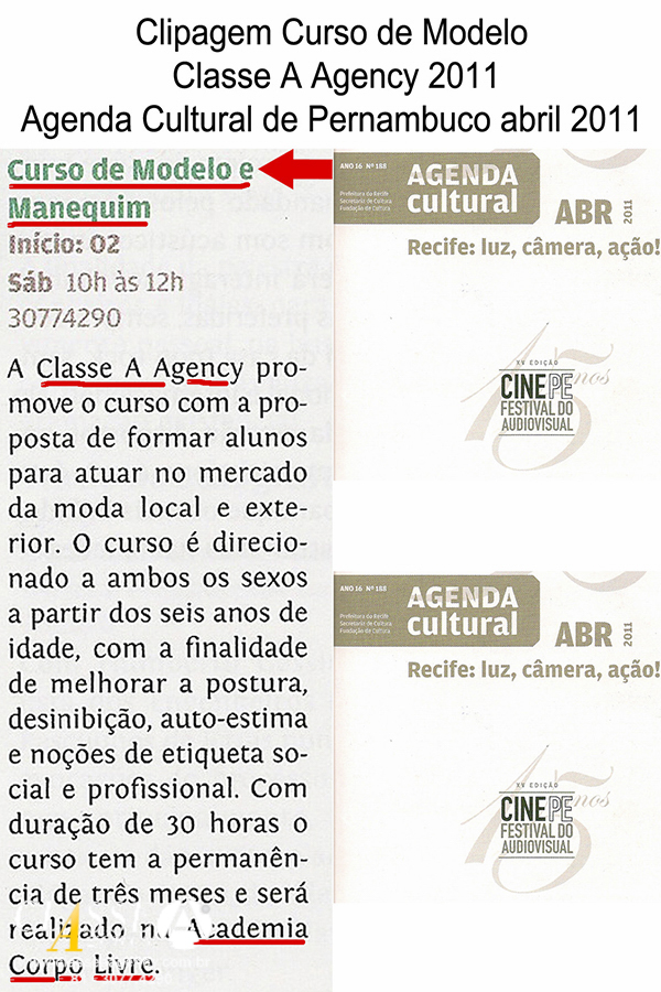 Assessoria de imprensa:
A Classe A Agency tem como objetivo, desenvolver ações e soluções para que a sua empresa e o seu evento sejam lembrados pela criatividade, competência e credibilidade.

Neste álbum exibimos 