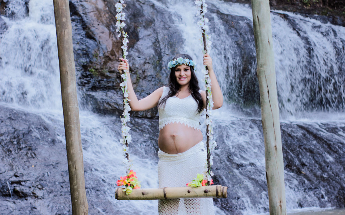 Ensaio gestante na Queda d'Água em Araguari / MG