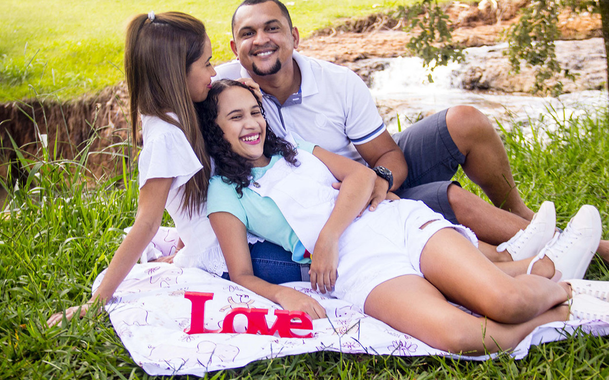 Ensaio família no Parque Linear Córrego do Lagoinha em Uberlândia - MG