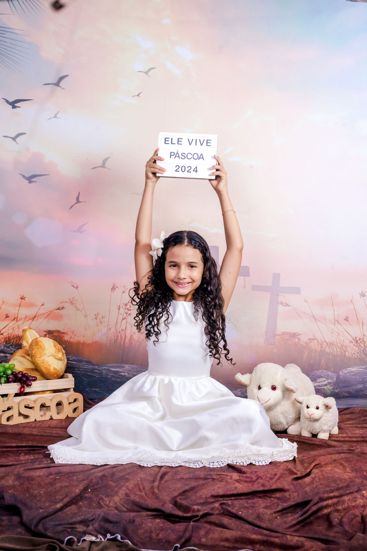 Mini Ensaio de Páscoa – Ensaio de Páscoa Cristã  em Estúdio em 
