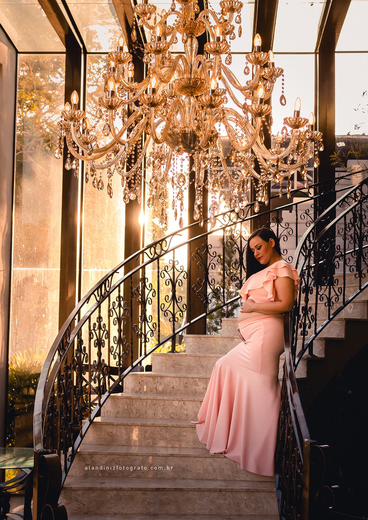 Espaço maravilhoso no Mirante das Águas, escadaria da sala das noivas.