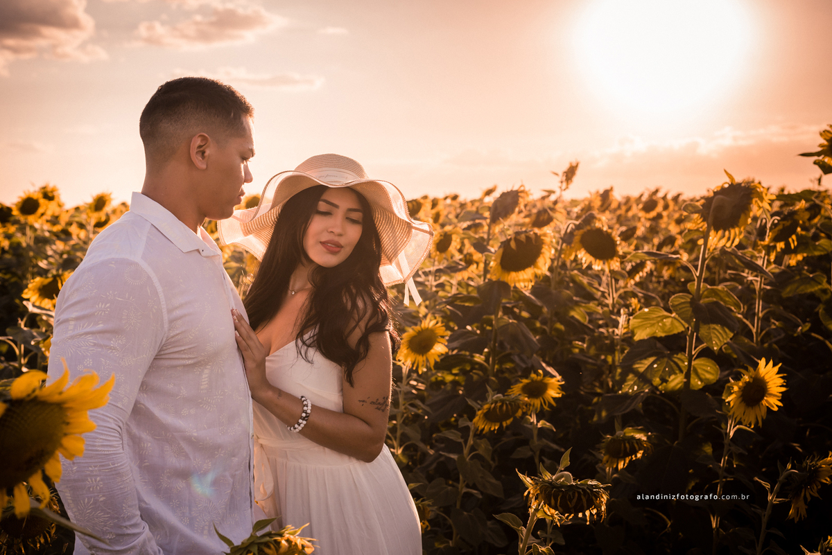 preparamos para dar tudo certo nesse dia, por isso vale a pena esse pôr-do-sol com uma paisagem nos girassóis - ensaio no girassol