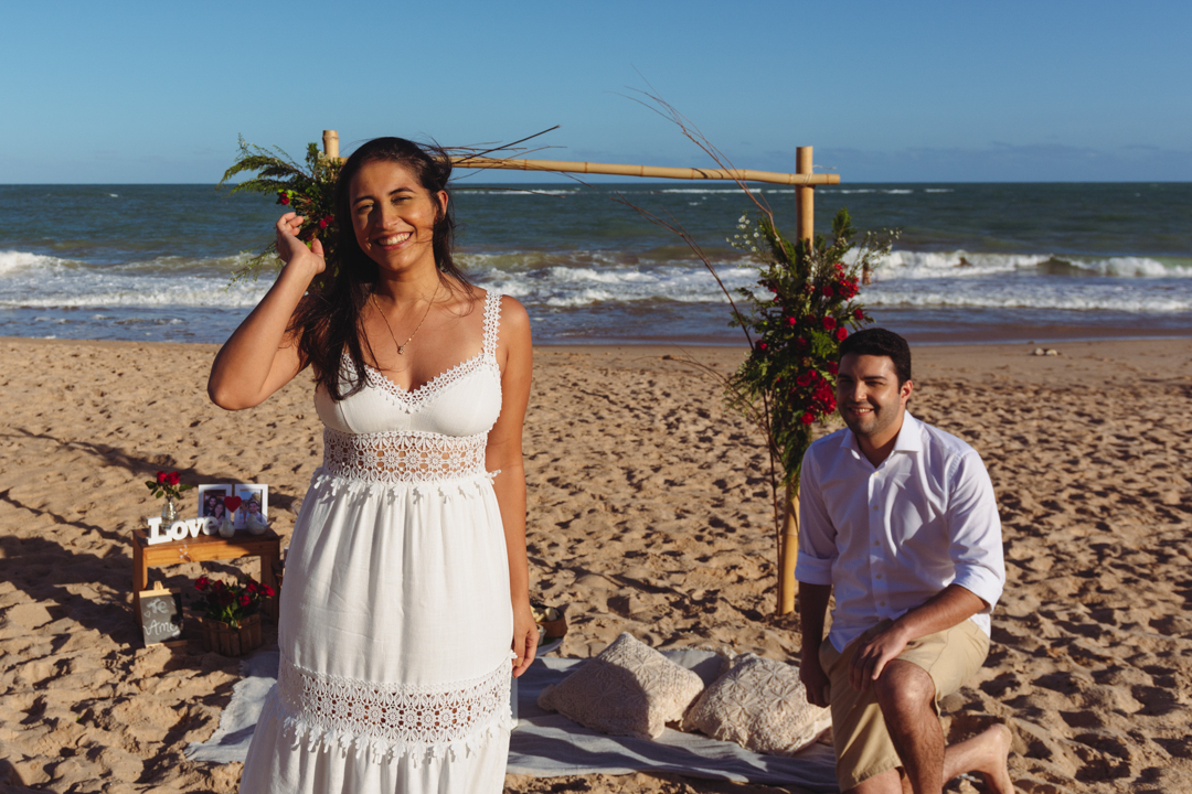 pedido de casamento surpresa em maceio na praia de guaxuma gabi coelho