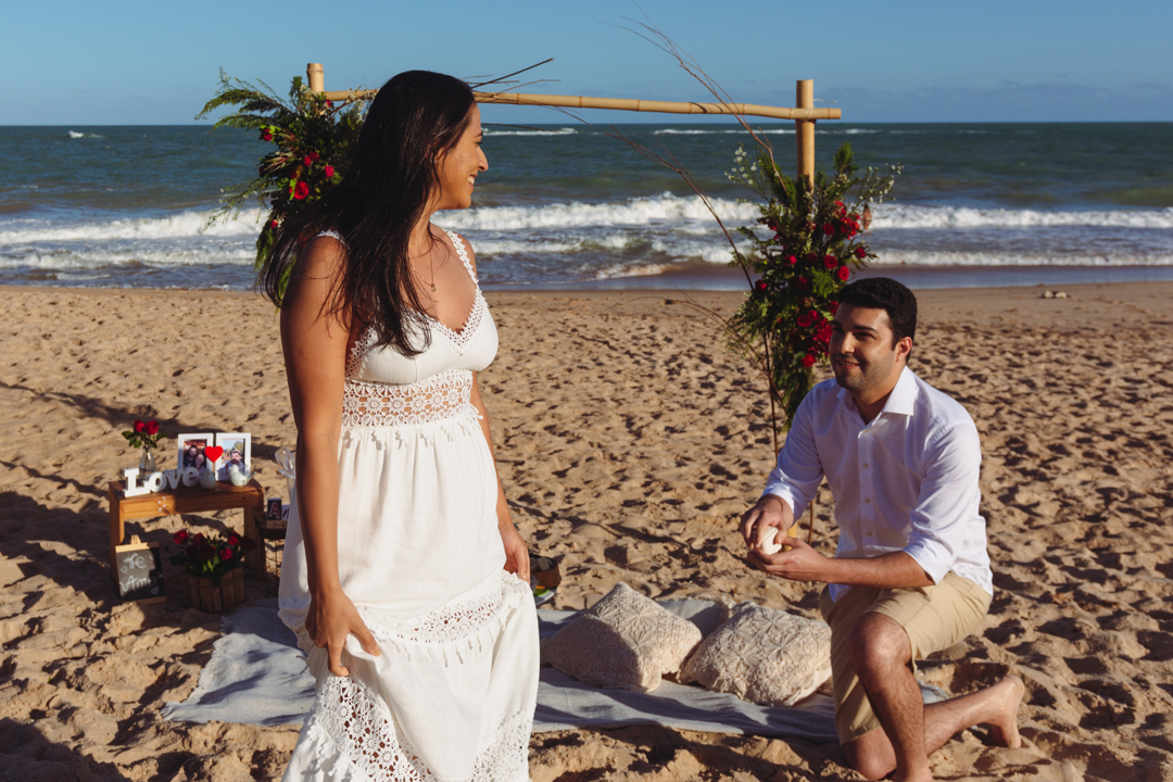 pedido de casamento surpresa em maceio na praia de guaxuma gabi coelho