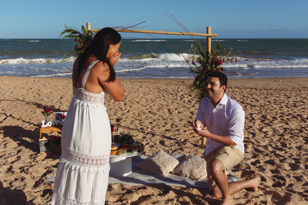 pedido de casamento surpresa em maceio na praia de guaxuma gabi coelho
