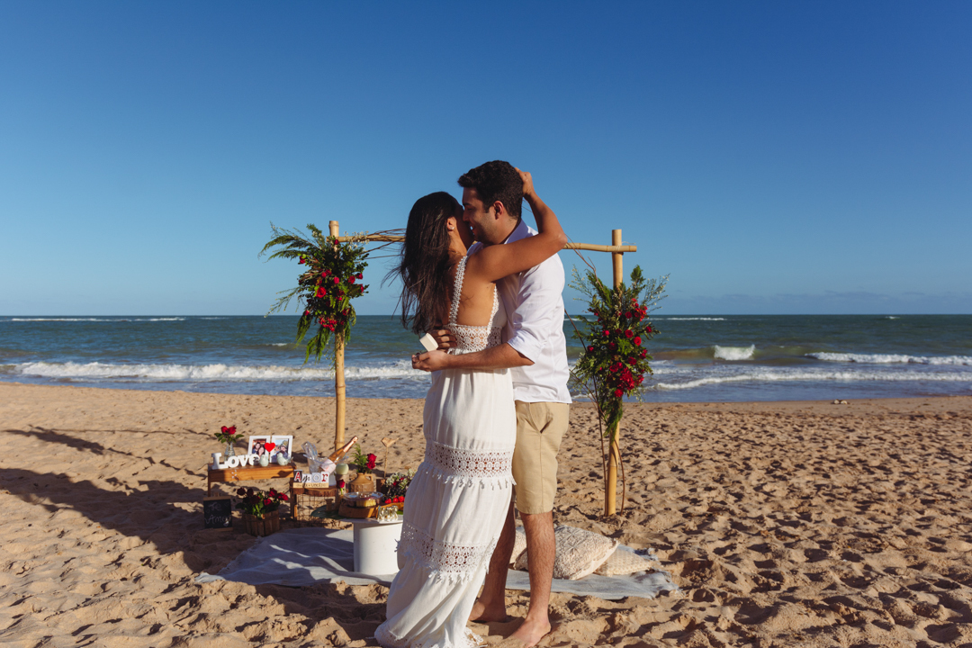 pedido de casamento surpresa em maceio na praia de guaxuma gabi coelho