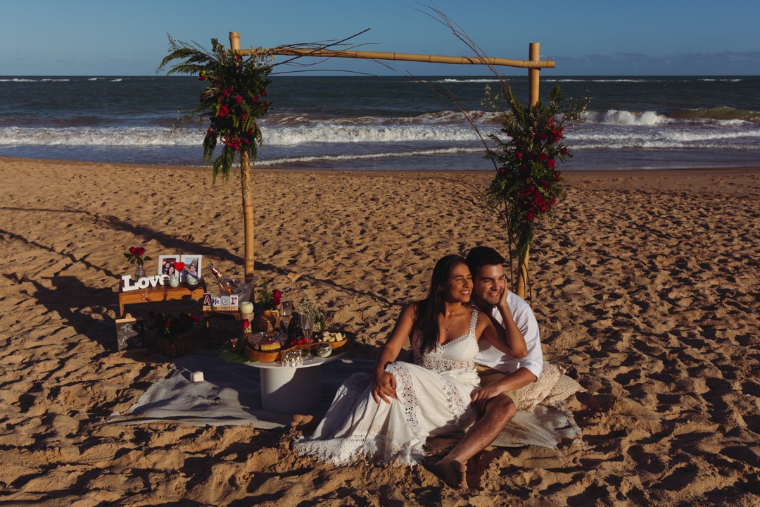 pedido de casamento surpresa em maceio na praia de guaxuma gabi coelho