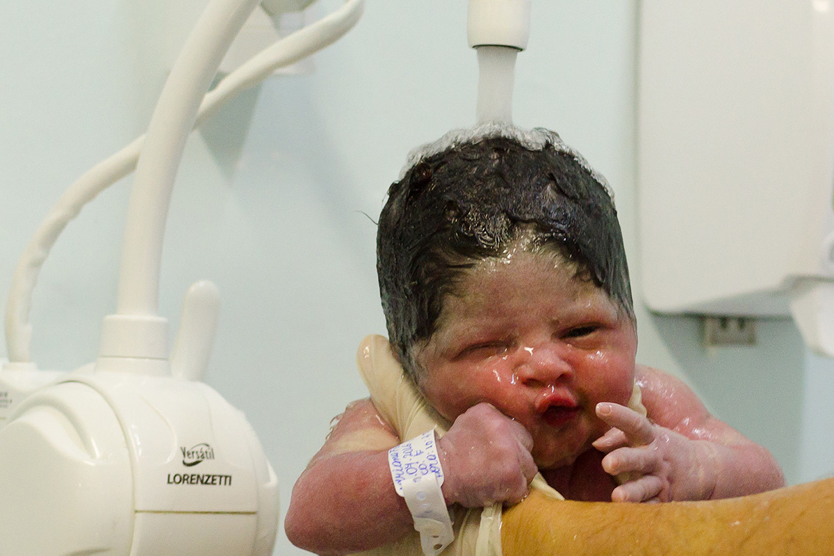 primeiro banho bebê