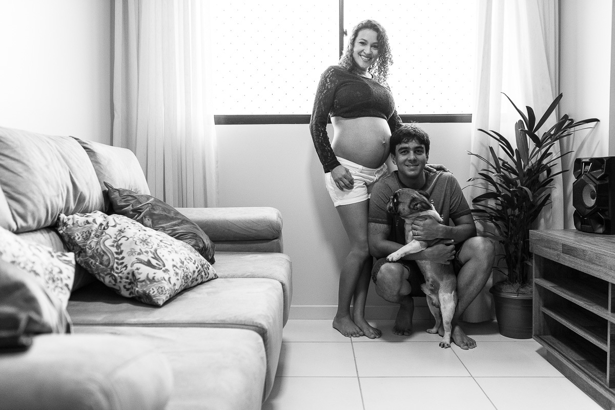 fotografia documental de familia com cachorro