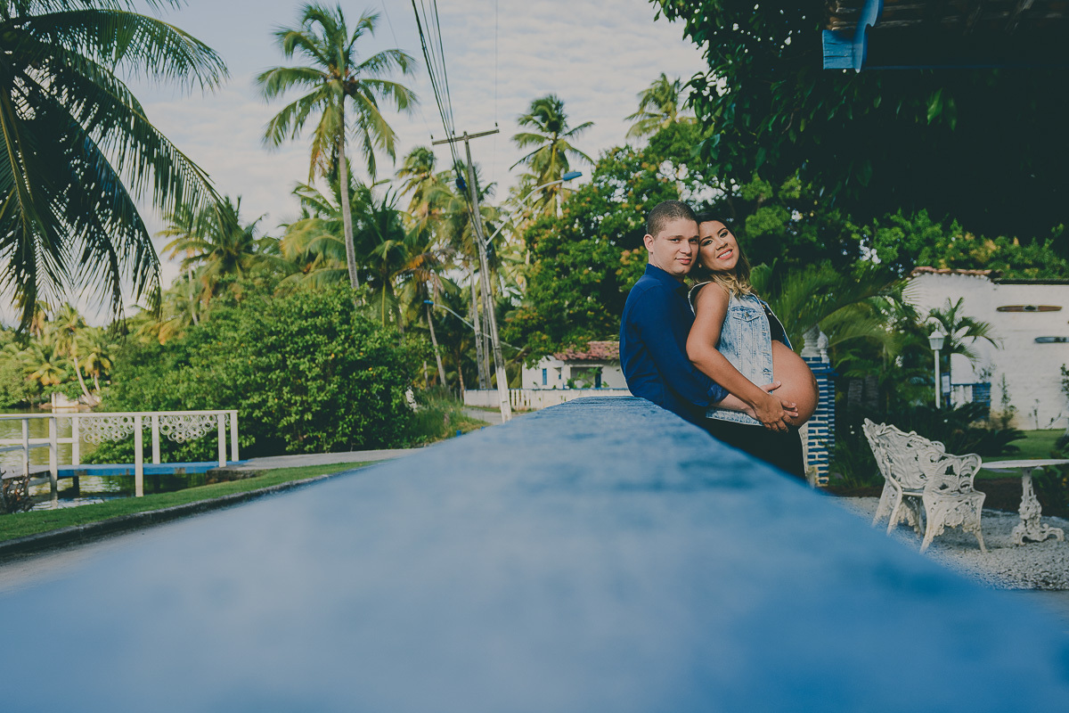 foto perspectiva casal gestante
