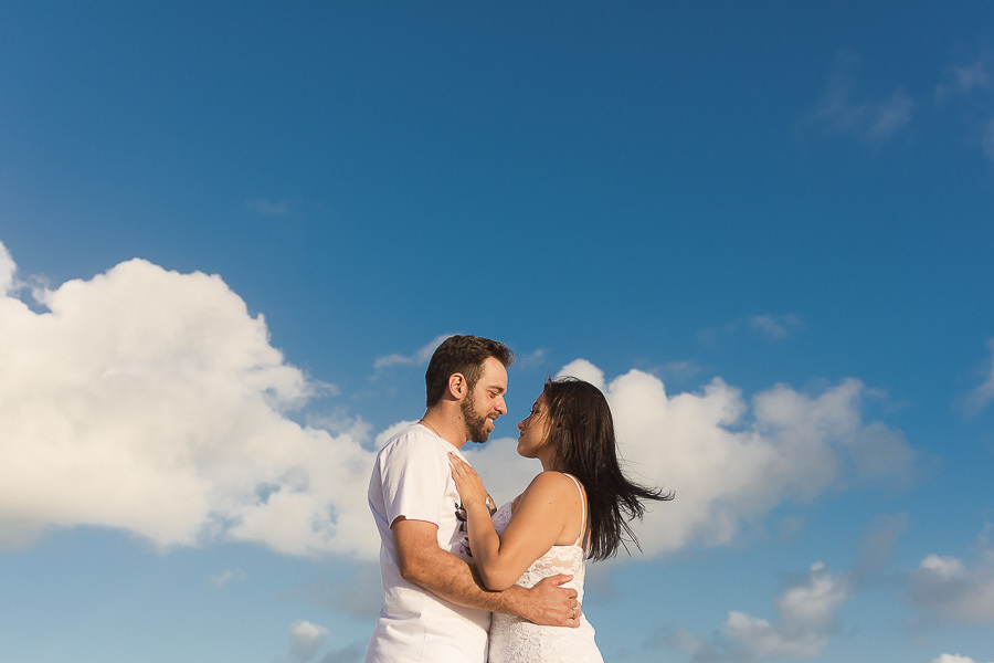 foto de casal céu azul