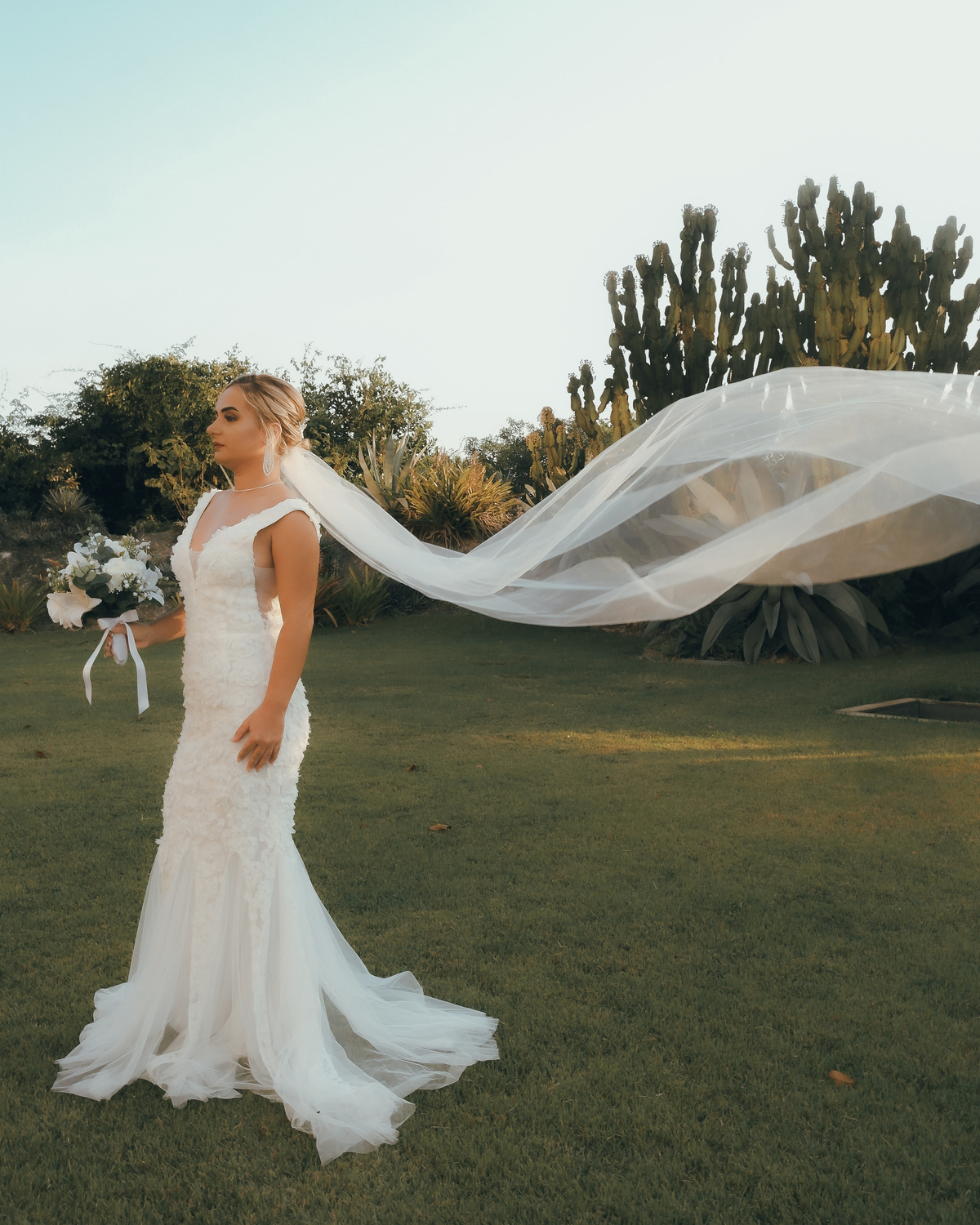 véu e buque de noiva