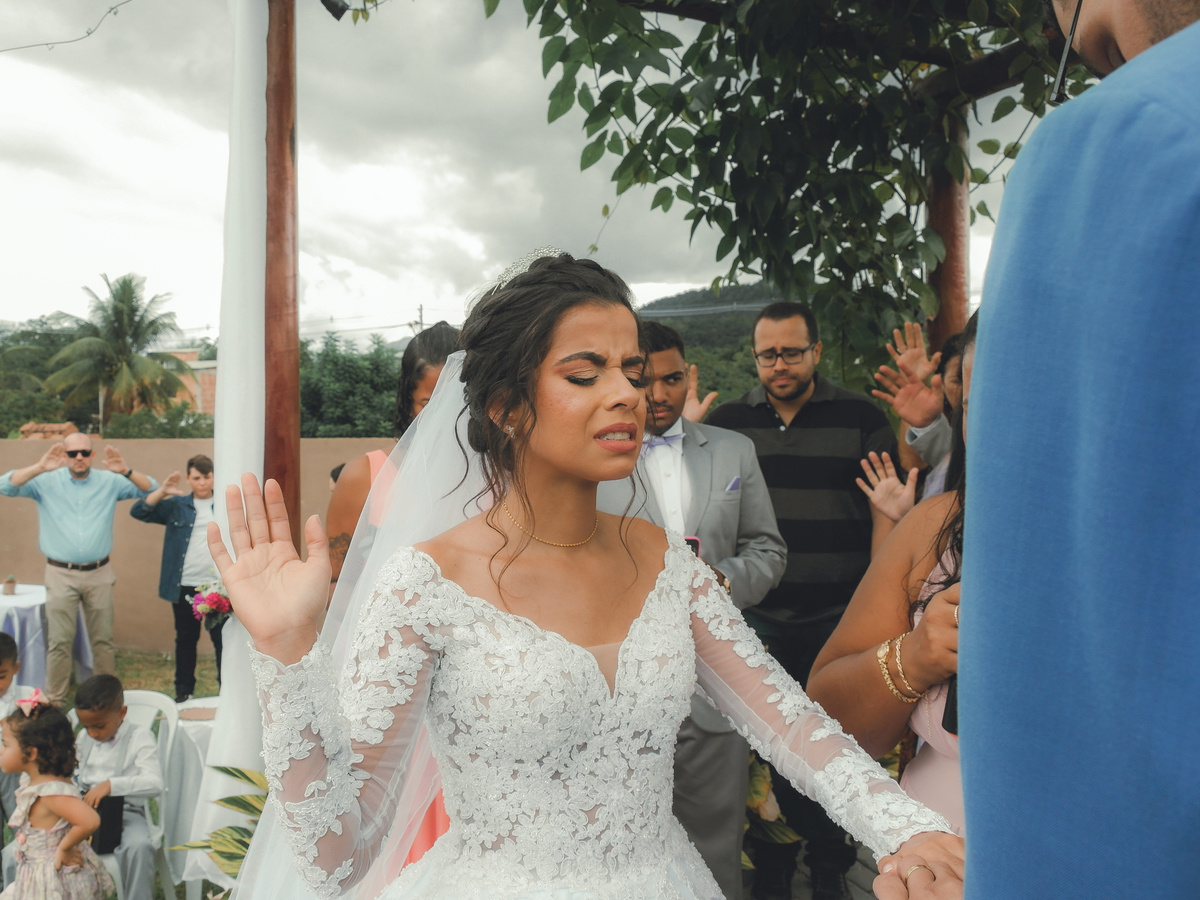 noiva orando