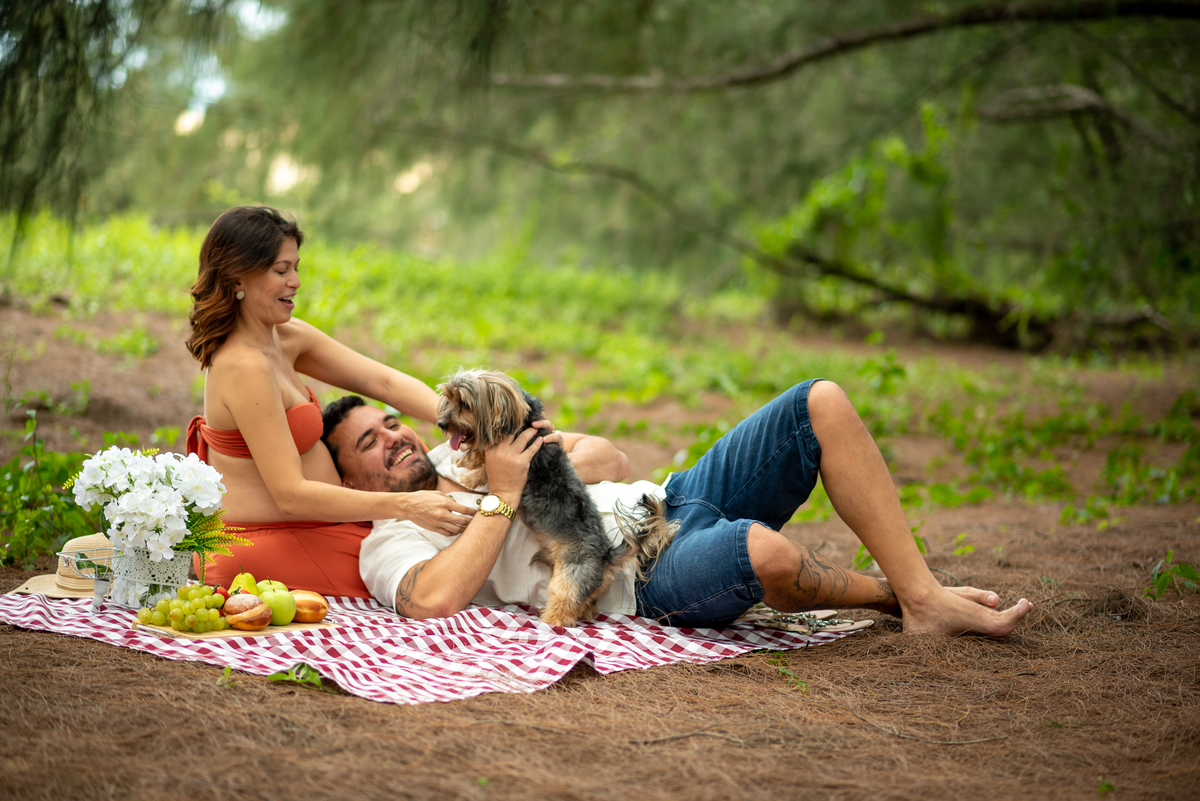 Ensaio de gestante com pet fortaleza