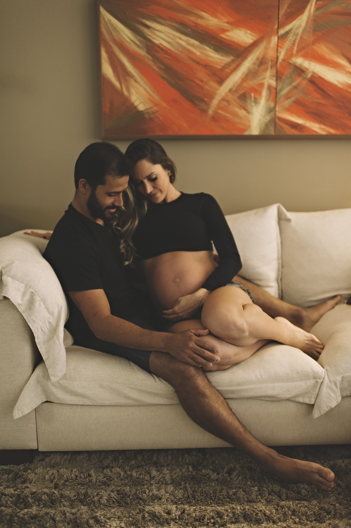 Foto de gestante, gestante, Rita Rodrigues Fotografia, ensaio elegante de gestante, barra da tijuca, ensaio em casa