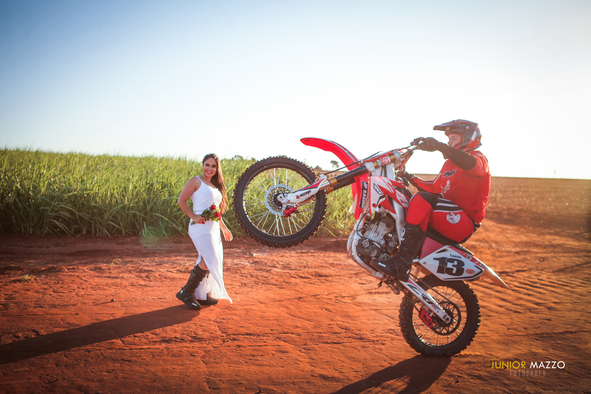 Pre-wedding moto-cross