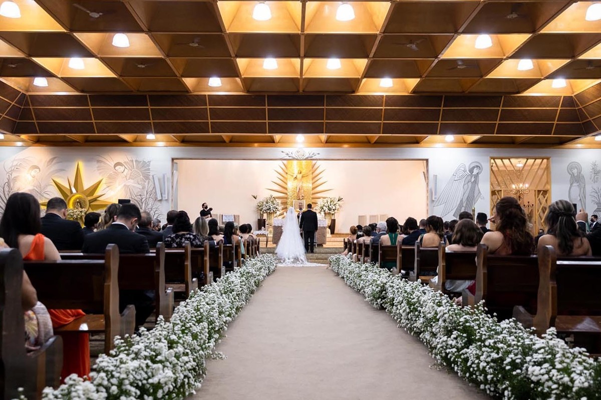 fotos de casamento no santuario Nossa Senhora Aparecida em Ribeirão Preto SP