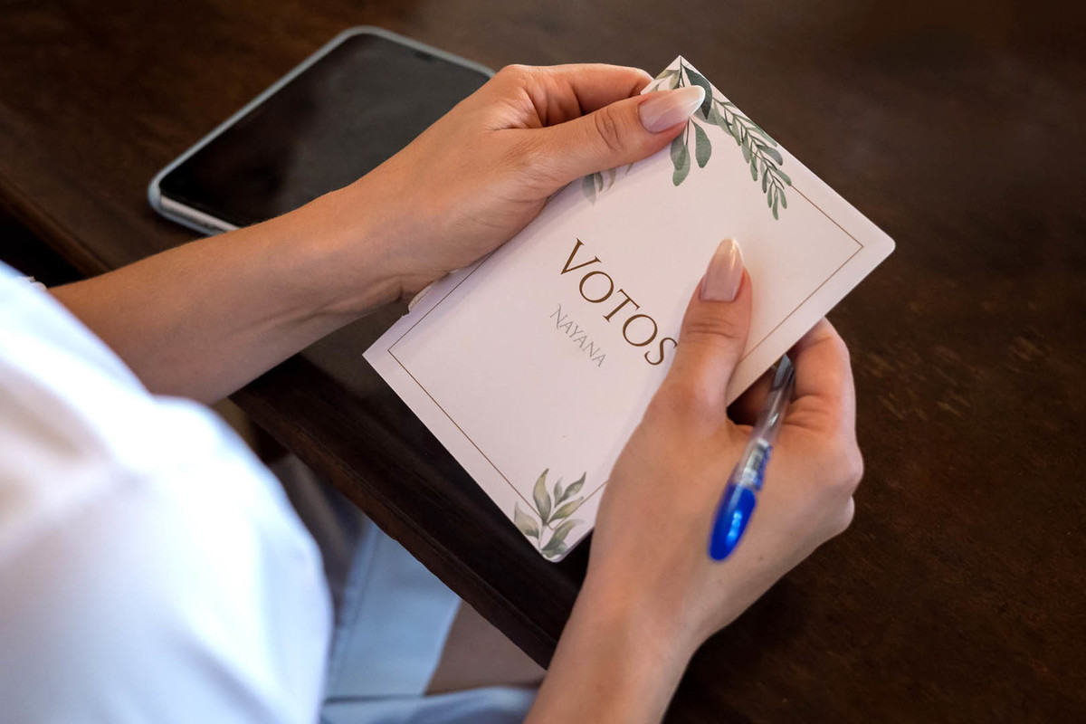 caderninho de votos de noivo