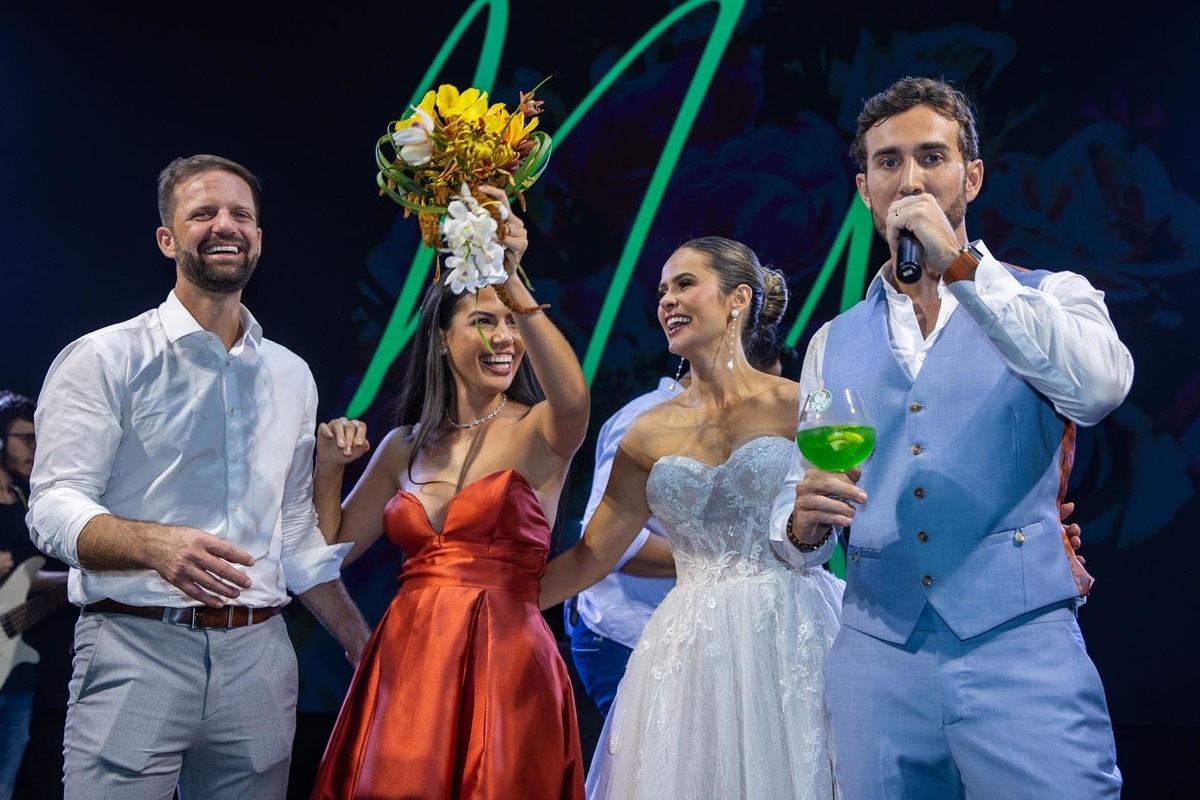 noiva jogando o buque casamento ribeirao preto