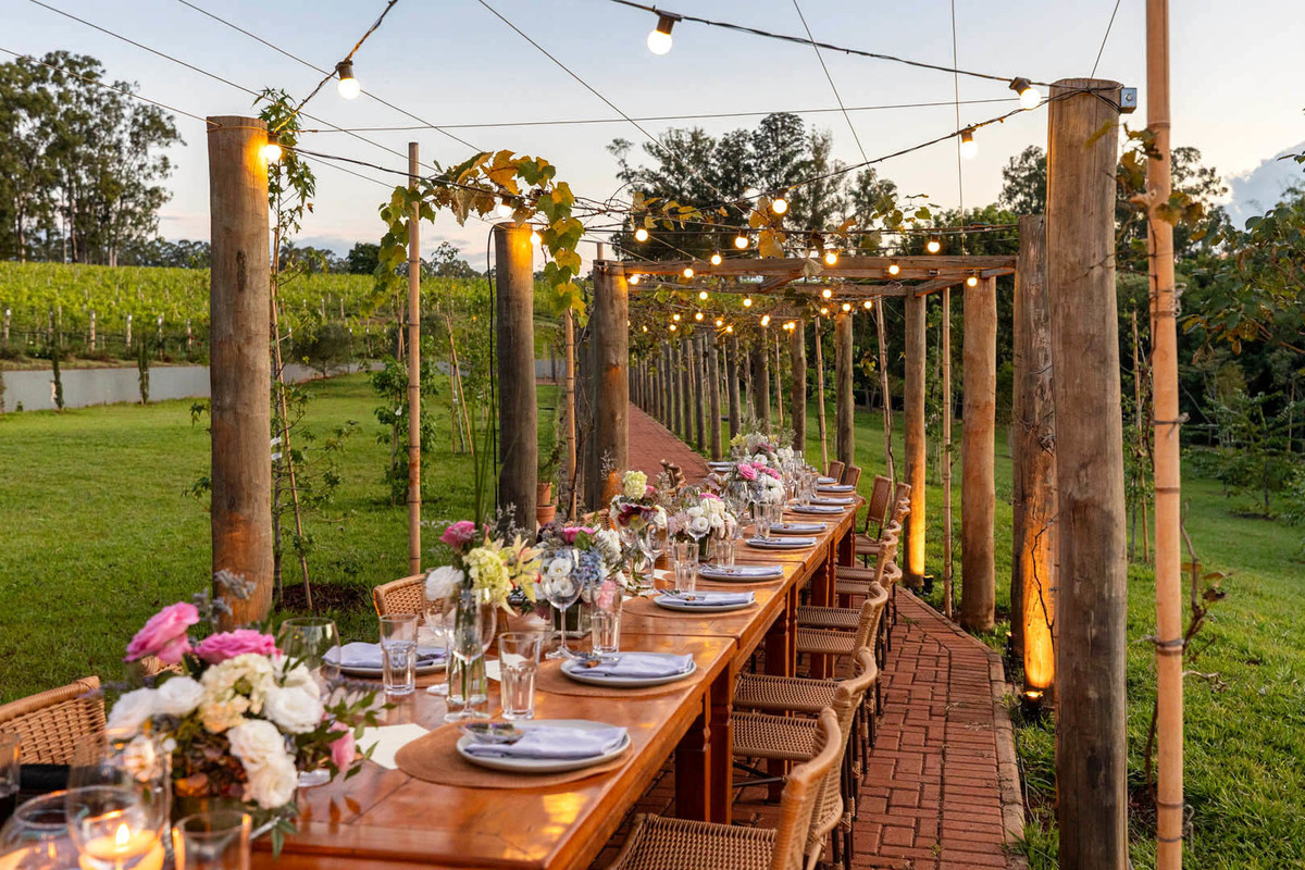 decoração mesa vinícola biagi