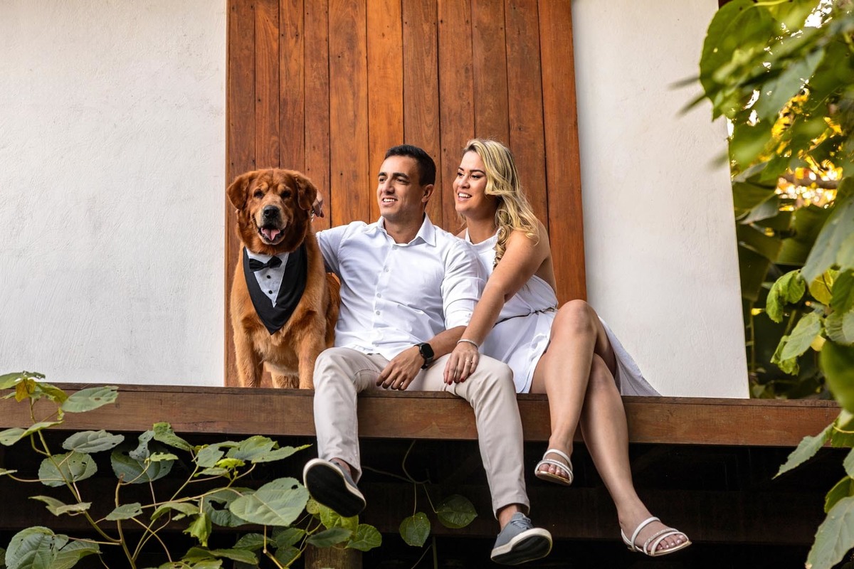 pré wedding com cachorro