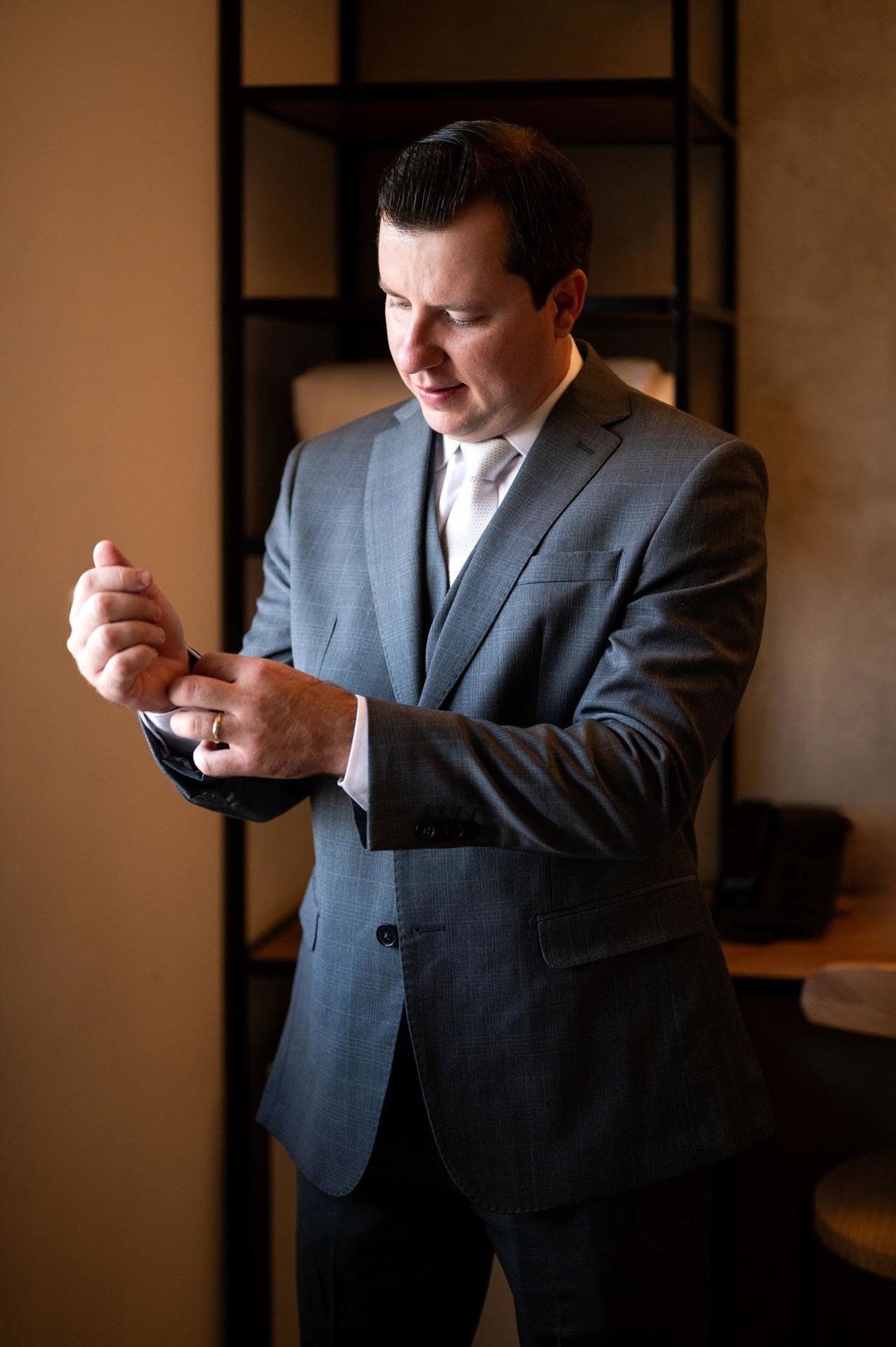 foto make up noivo casamento maria Luiza e Julio