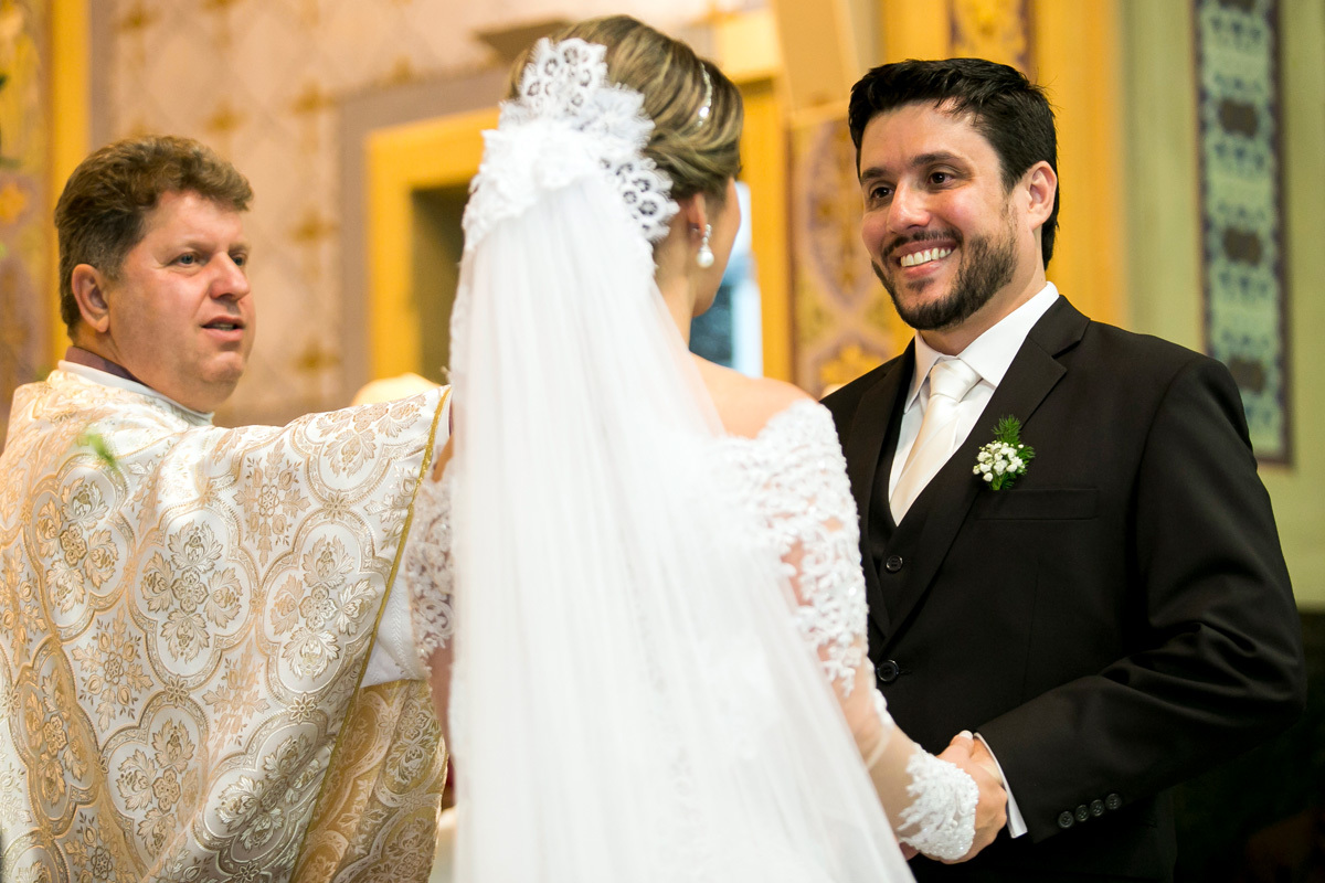 Votos dos noivos no casamento de Fabrício e Érica