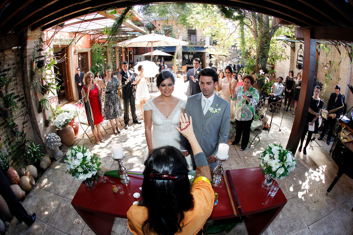 benção no casamento da Angela e João Paulo