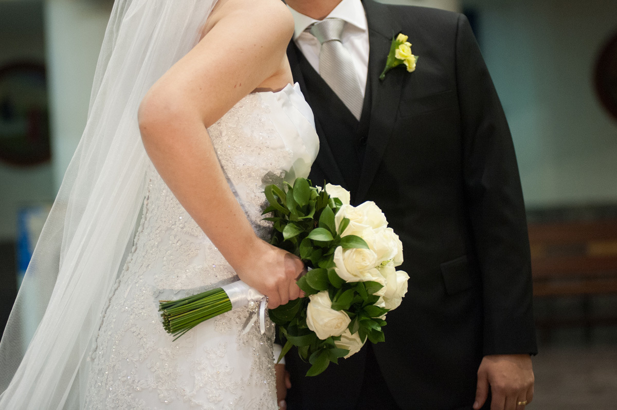 detalhe do buque no casamento de Ana Lúcia e Eduardo