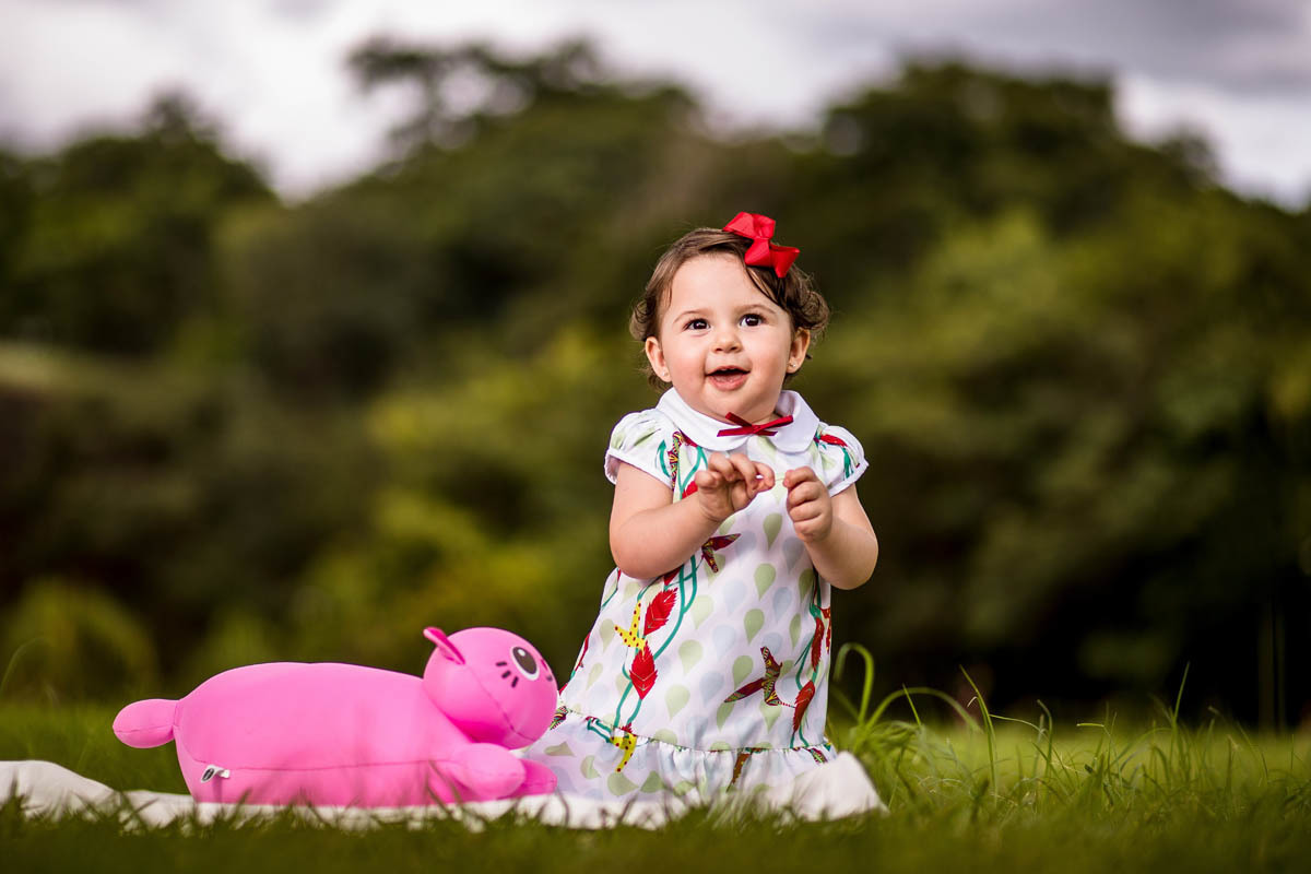 ensaio fotográfico da linda Letícia 1 ano no parque Curupira em Ribeirão Preto SP