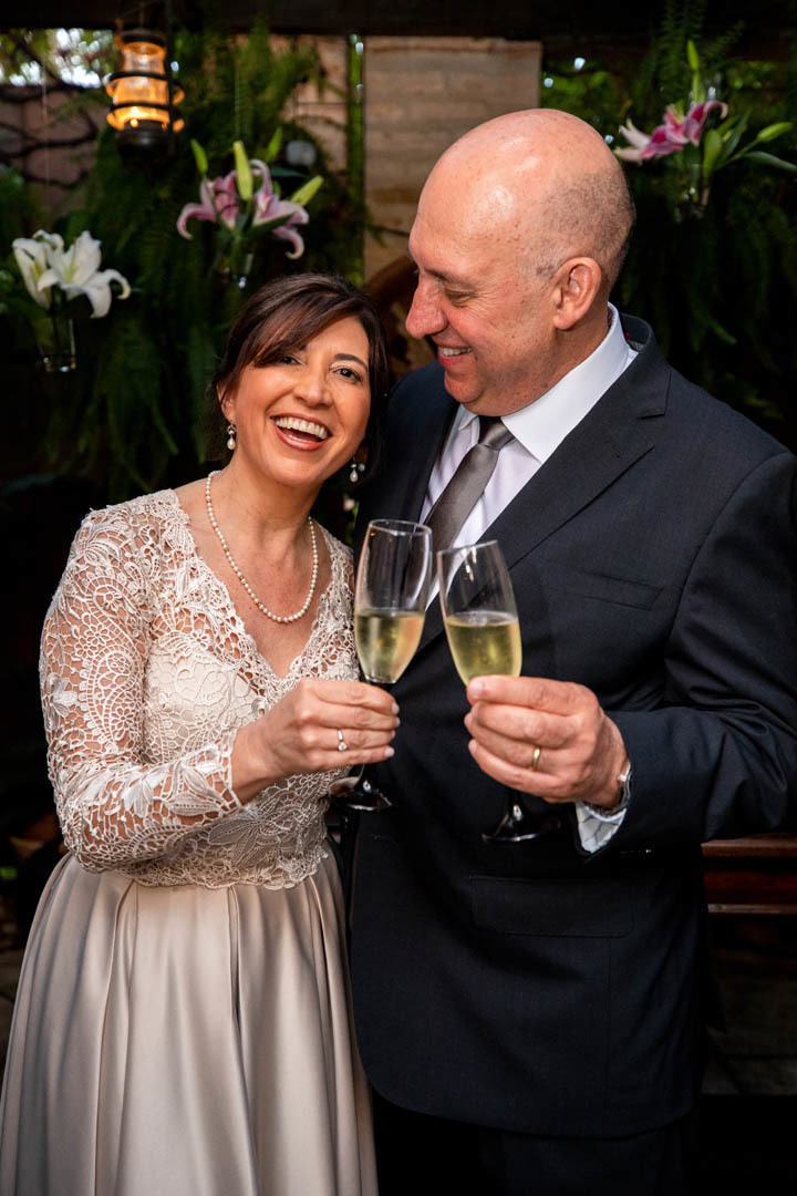 Brinde noivos ristorante Amici